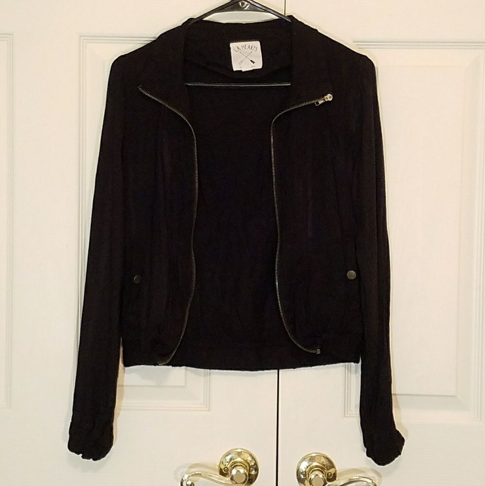 Black L.A HEARTS Zipper Jacket with Snap Pockets⚡